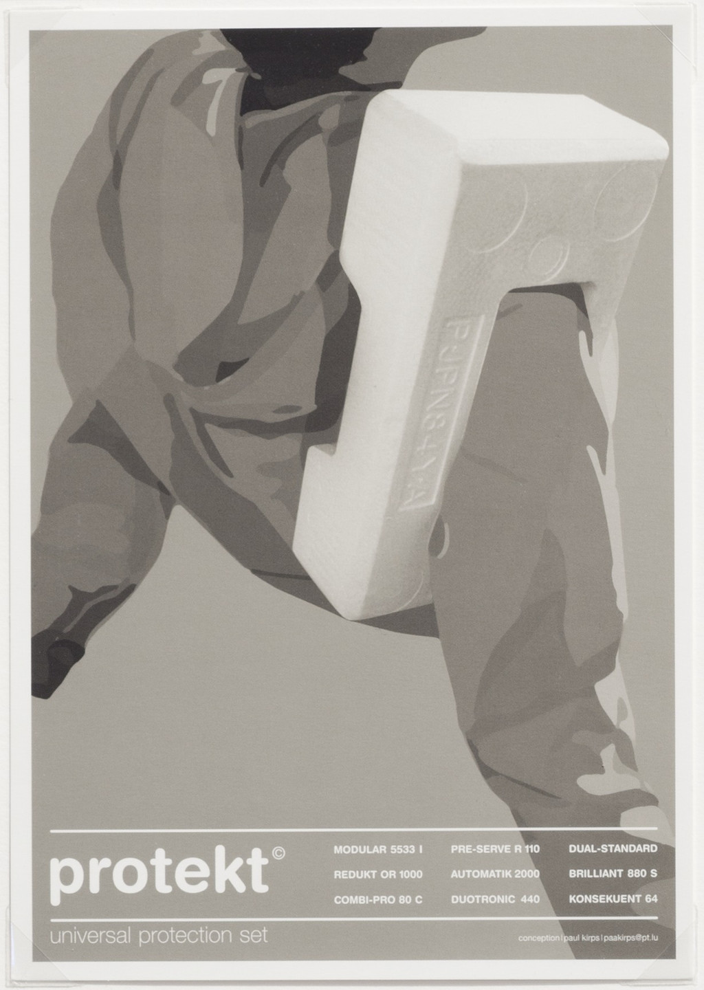 Paul Kirps. protekt, universal protection set, A5 Card. 2002-03