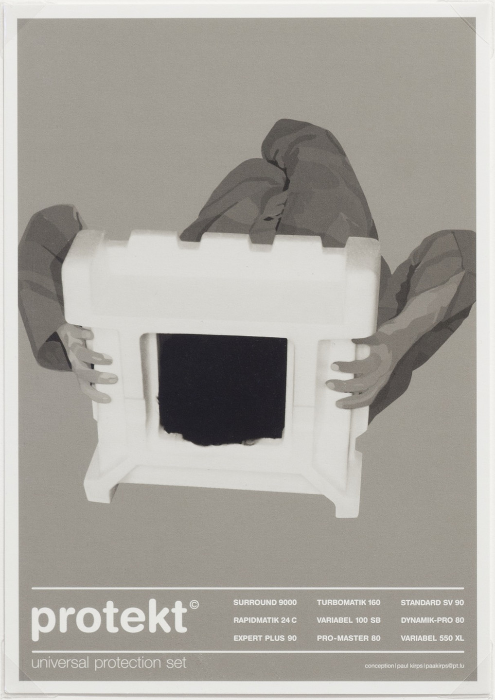 Paul Kirps. protekt, universal protection set, A5 Card. 2002-03