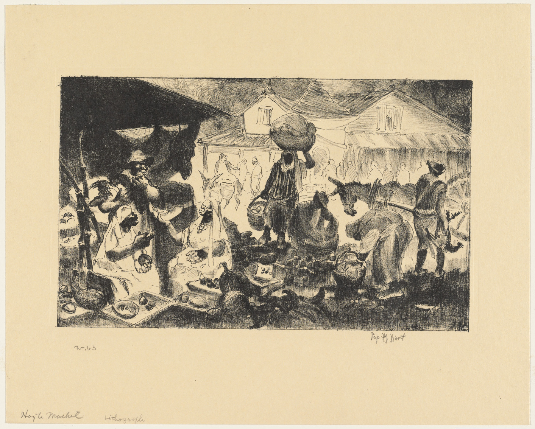 George Overbury (&#34;Pop&#34;) Hart. Haiti Market. 1924