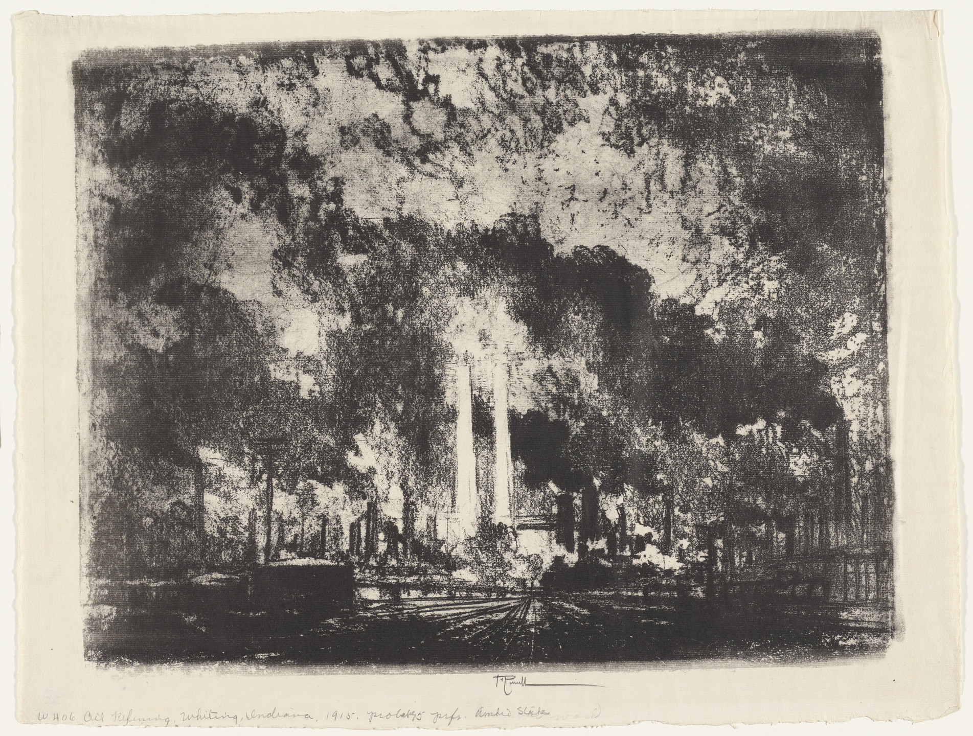 Joseph Pennell. Oil Refining, Whiting, Indiana. (1915)
