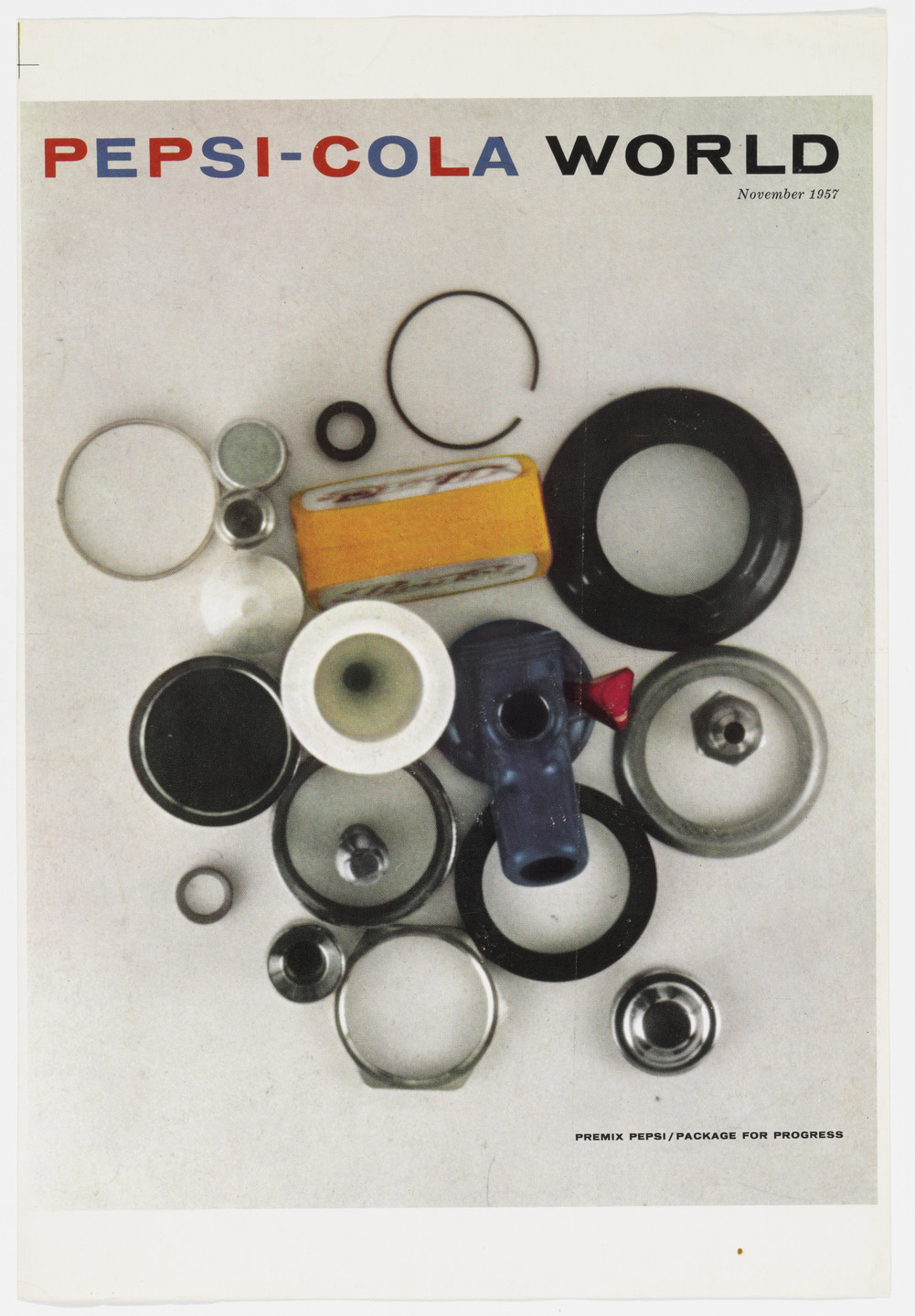 Robert Brownjohn, Ivan Chermayeff, Thomas Geismar. Artist&#39;s Proof for the cover of Pepsi-Cola World, November, 1957. 1957