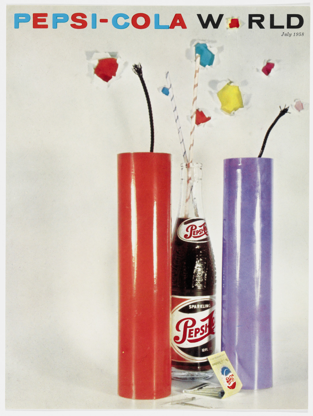 Robert Brownjohn, Ivan Chermayeff, Thomas Geismar. Artist&#39;s Proof for the cover of Pepsi-Cola World, July, 1958. 1958