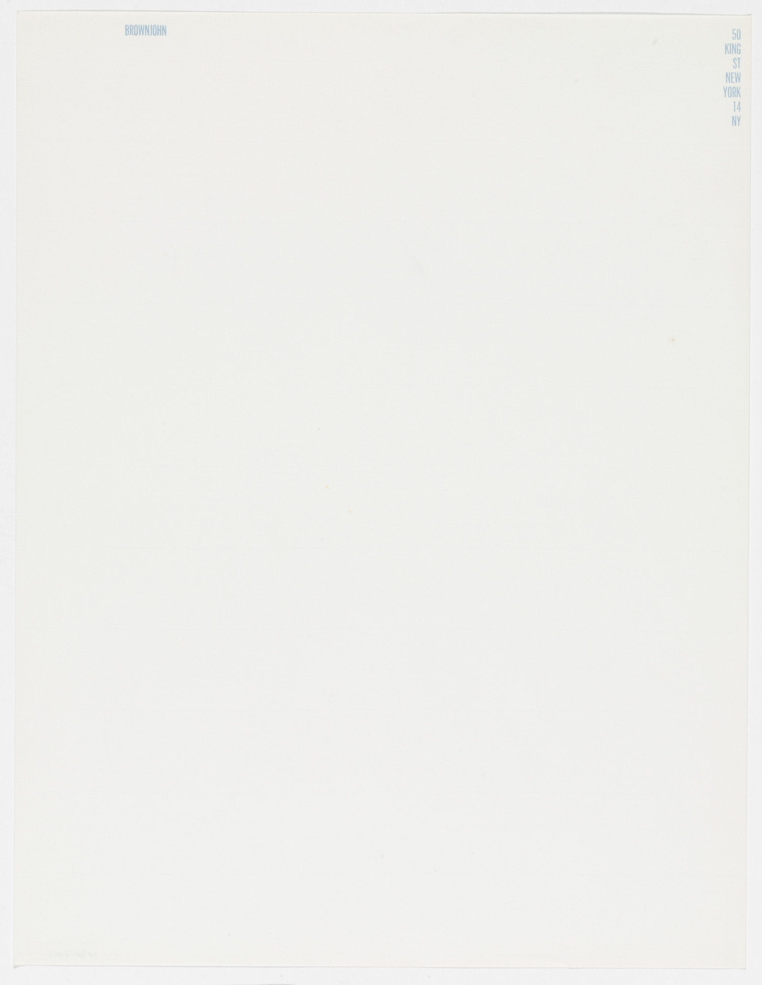 Robert Brownjohn. Brownjohn (Personal letterhead for Robert Brownjohn)