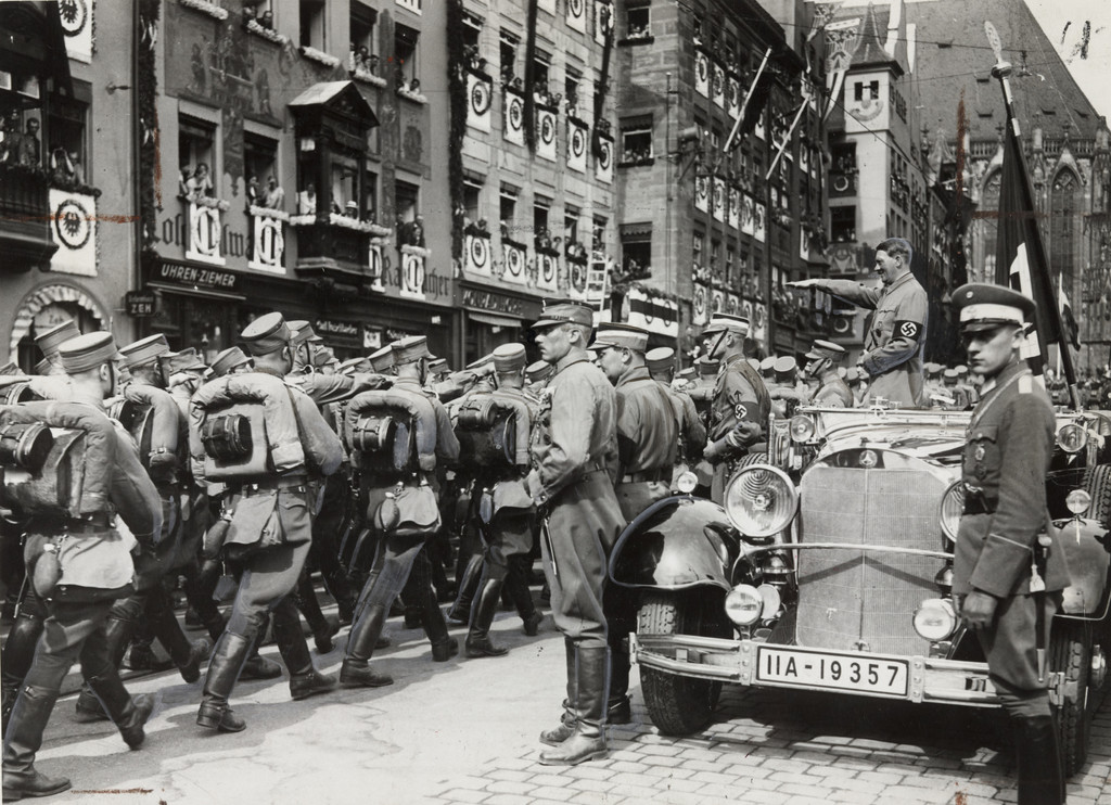 Adolf Hitler Saluting Soldiers of the S.S