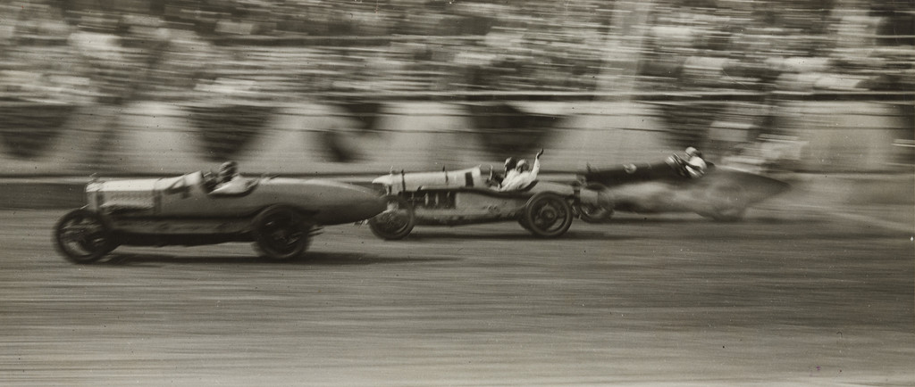 Ralph De Palma Crossing the Finish Line