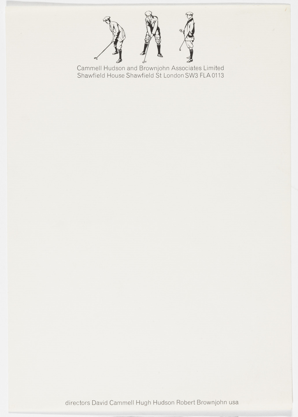 Robert Brownjohn. Cammell Hudson and Brownjohn Associates Limited. 1964-1967