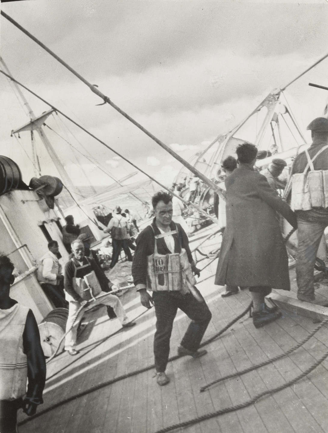 Fred Hansen/Pacific and Atlantic Photos. &#34;Just Before the Waves Closed Over the Vestris&#34;. (man in life jacket). November 12, 1928