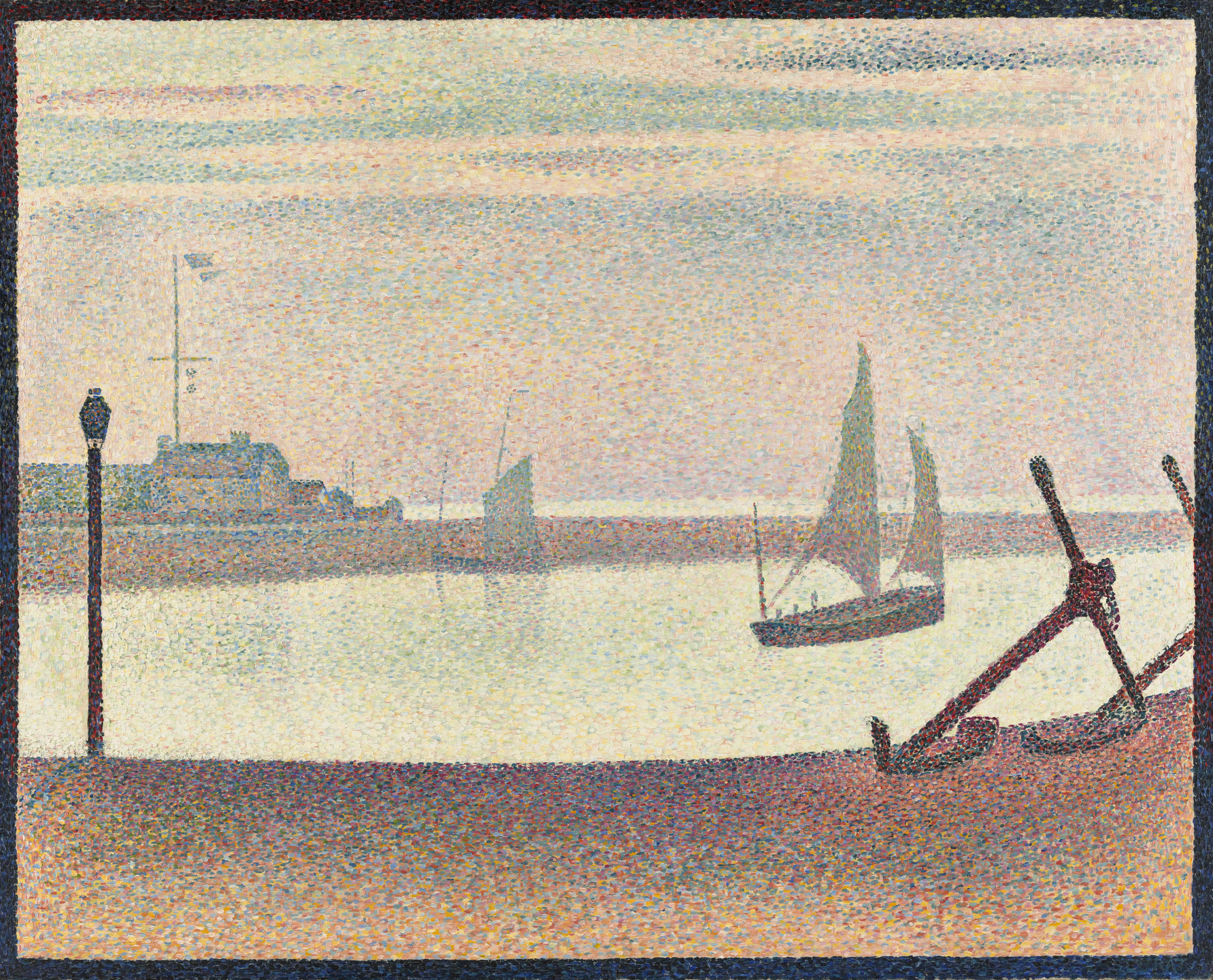 Georges-Pierre Seurat. The Channel at Gravelines, Evening. summer 1890
