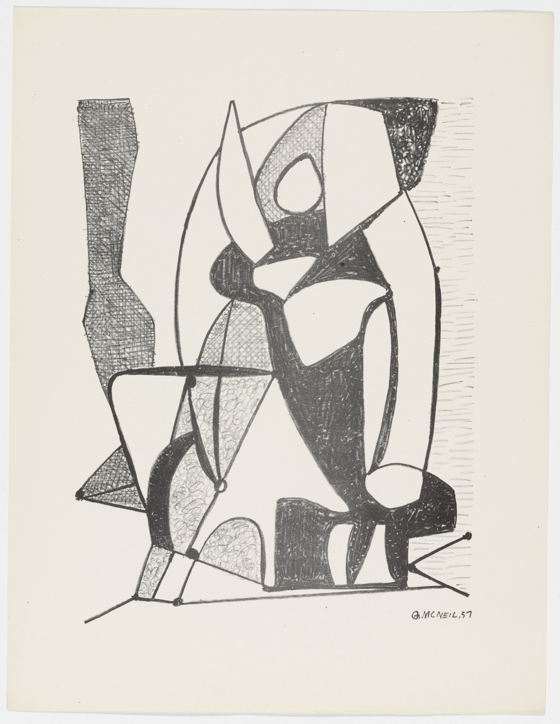 George McNeil. Untitled from American Abstract Artists. 1937