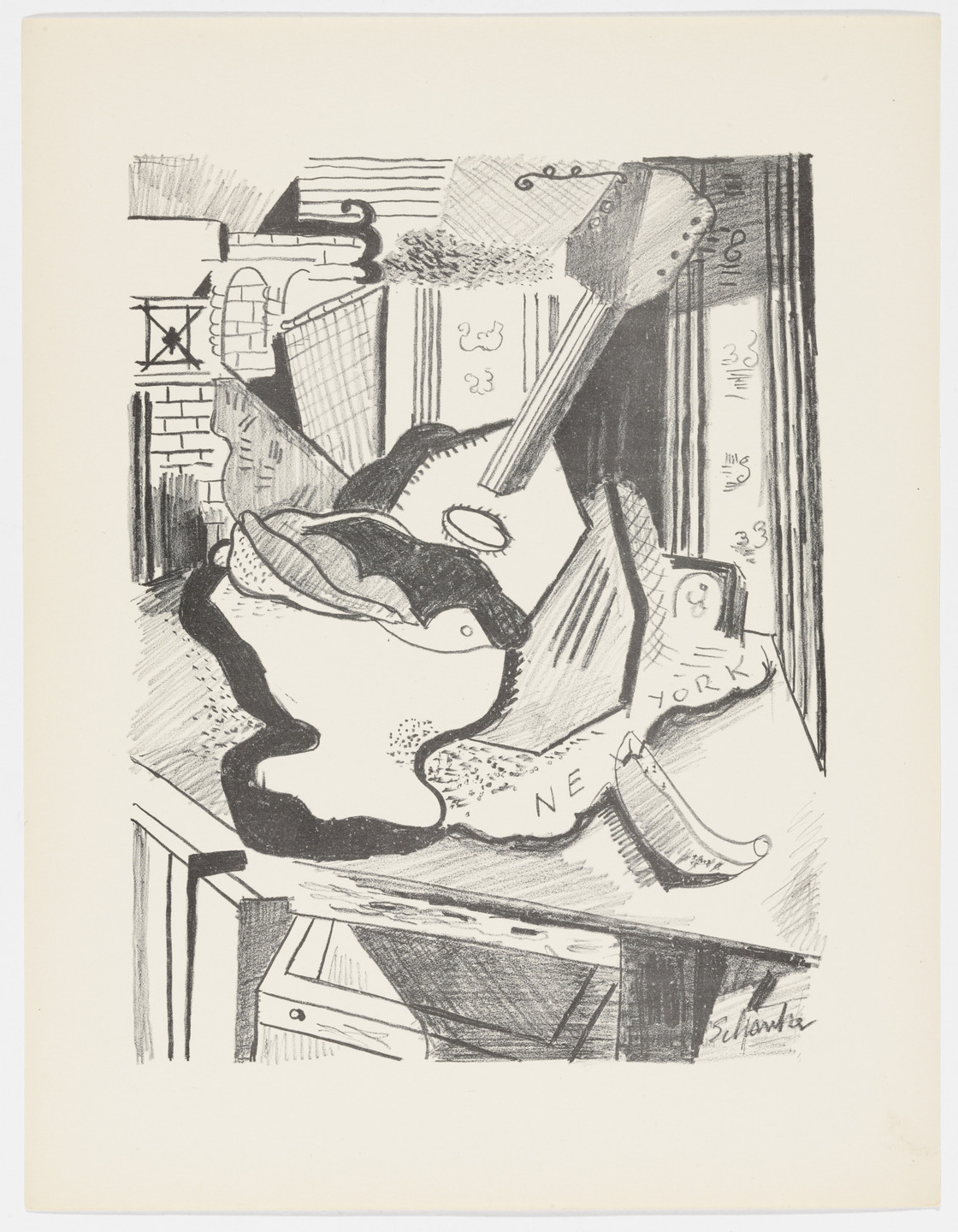 Louis Schanker. Untitled from American Abstract Artists. 1937