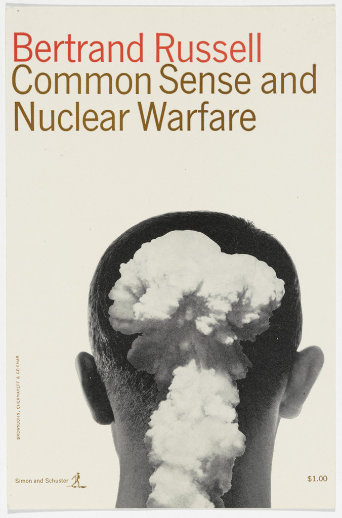 Artist's proof for the cover of "Common Sense and Nuclear Warfare" by Bertrand Russell
