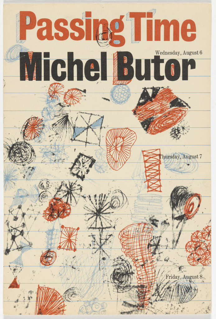 Artist's proof for the cover of "Passing Time" by Michael Butor