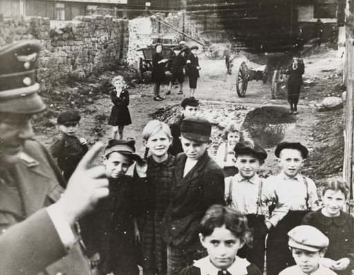 "A German Officer Lectures Children in the Ghetto in Lublin"