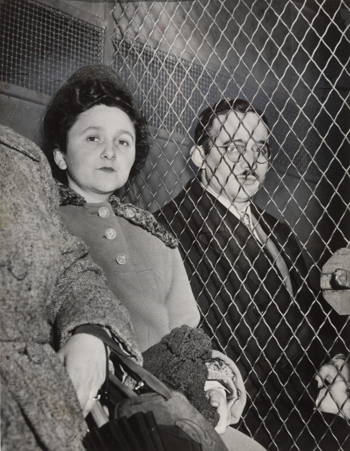 Associated Press, Roger Higgins. Ethel and Julius Rosenberg on Their Way to Jail in New York. March 29, 1951