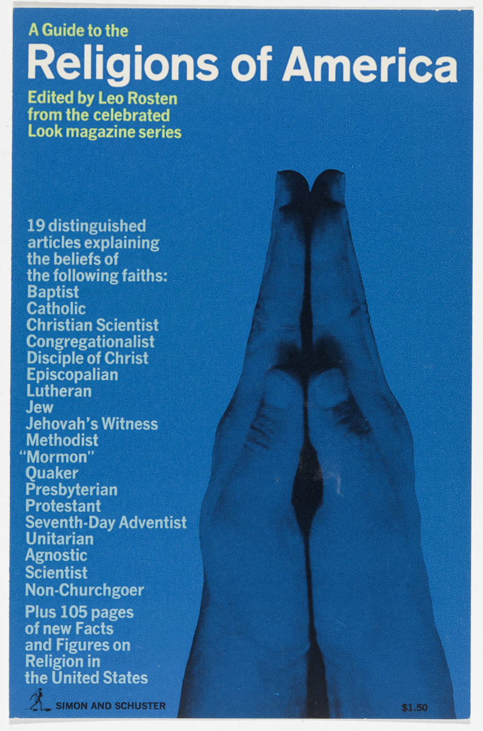 Robert Brownjohn. Artist&#39;s proof for the cover of &#34;A Guide to the Religions of America,&#34; Leo Rosten, ed.. c.1955