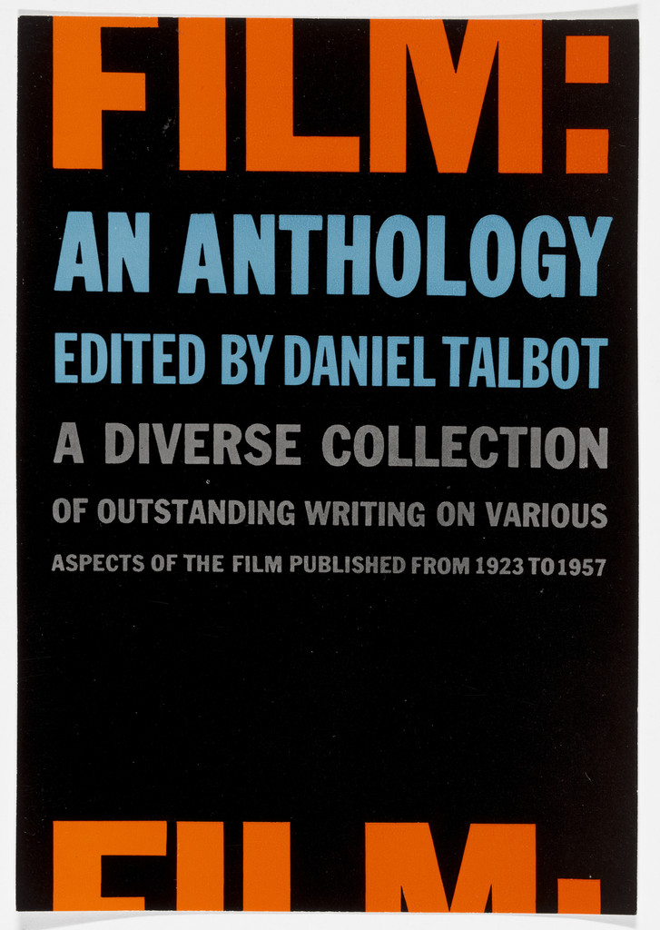 Artist's proof for the cover of "Film: An Anthology," Daniel Talbot, ed.