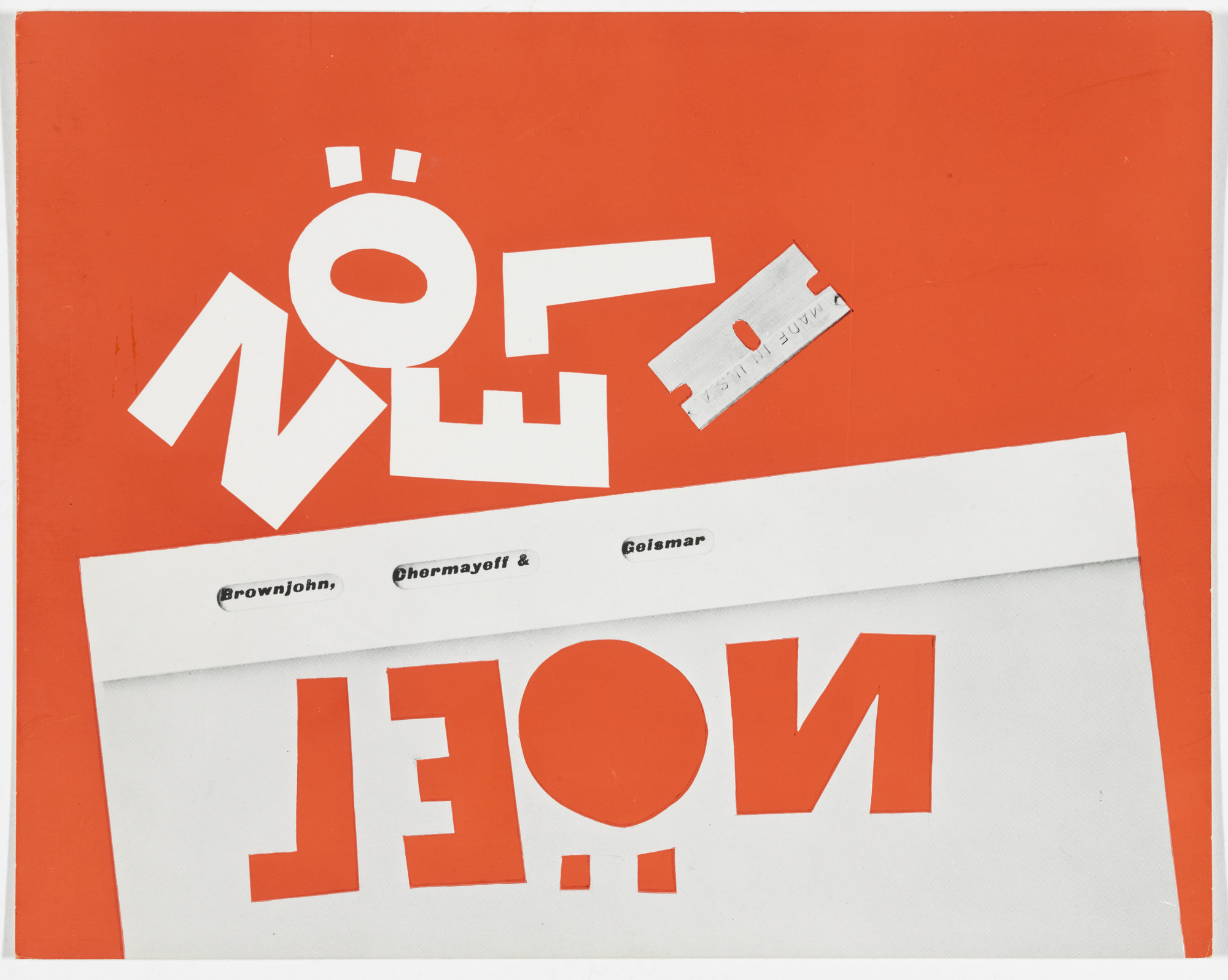 Robert Brownjohn, Ivan Chermayeff, Thomas Geismar. Brownjohn, Chermayeff & Geismar Christmas Card