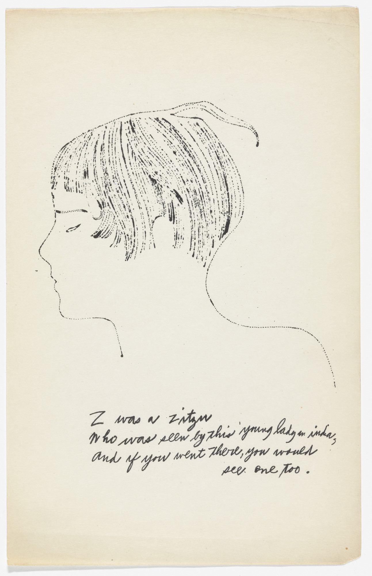 Andy Warhol, Ralph Thomas Ward (Corkie). Untitled from A is an Alphabet