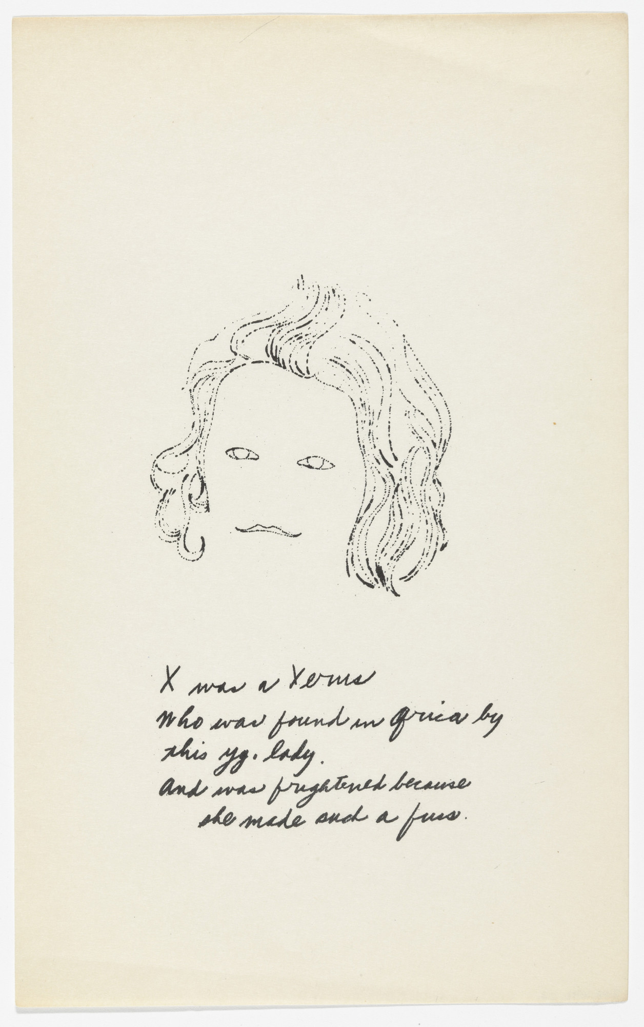 Andy Warhol, Ralph Thomas Ward (Corkie). Untitled from A is an Alphabet