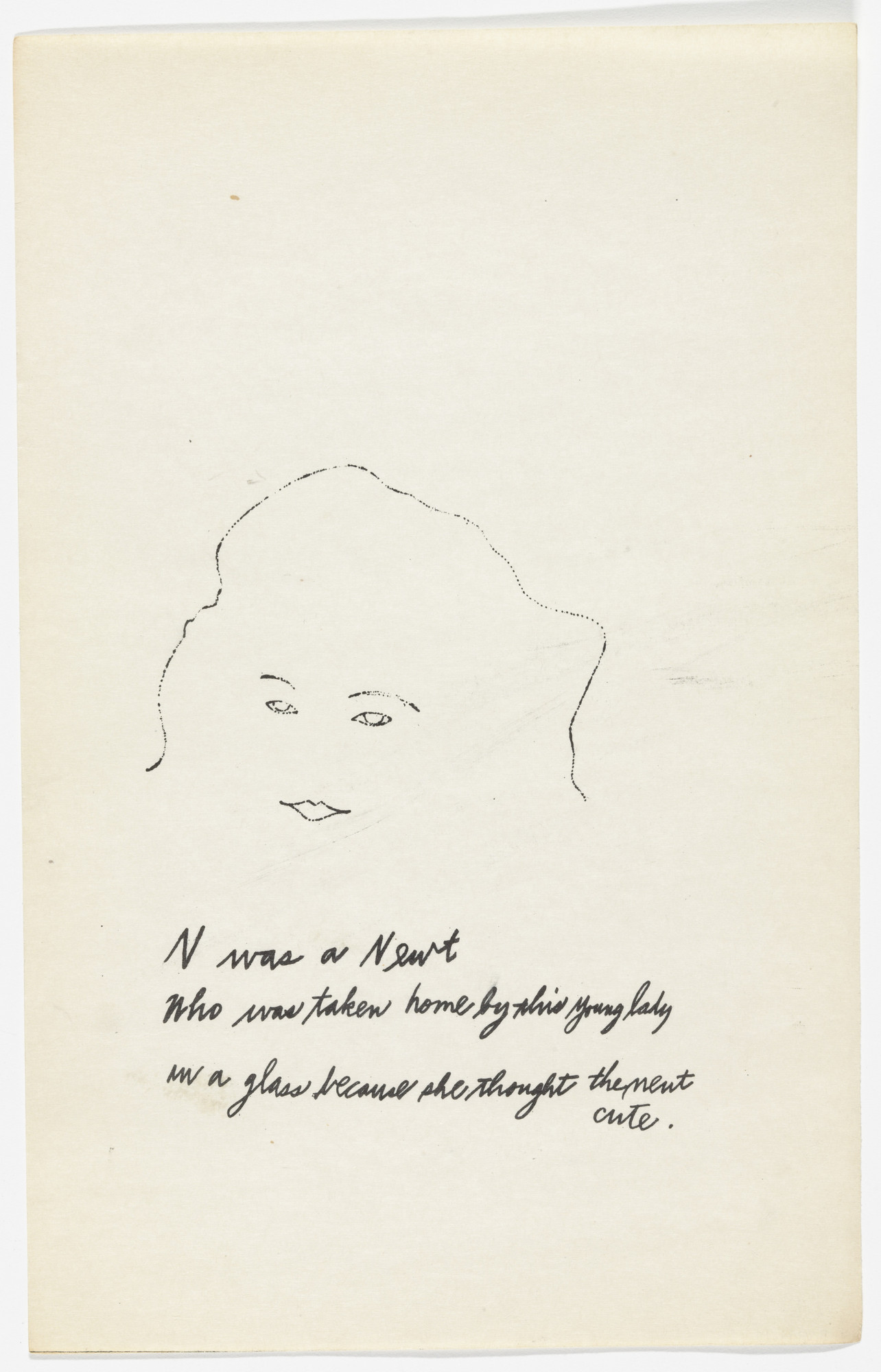 Andy Warhol, Ralph Thomas Ward (Corkie). Untitled from A is an Alphabet