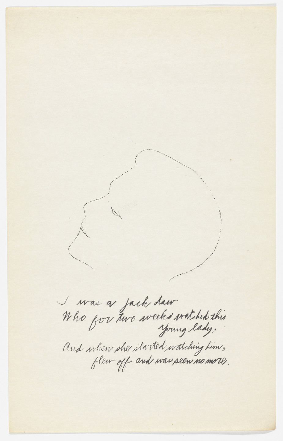 Andy Warhol, Ralph Thomas Ward (Corkie). Untitled from A is an Alphabet. 1953