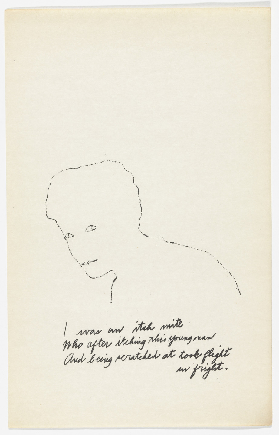 Andy Warhol, Ralph Thomas Ward (Corkie). Untitled from A is an Alphabet. 1953