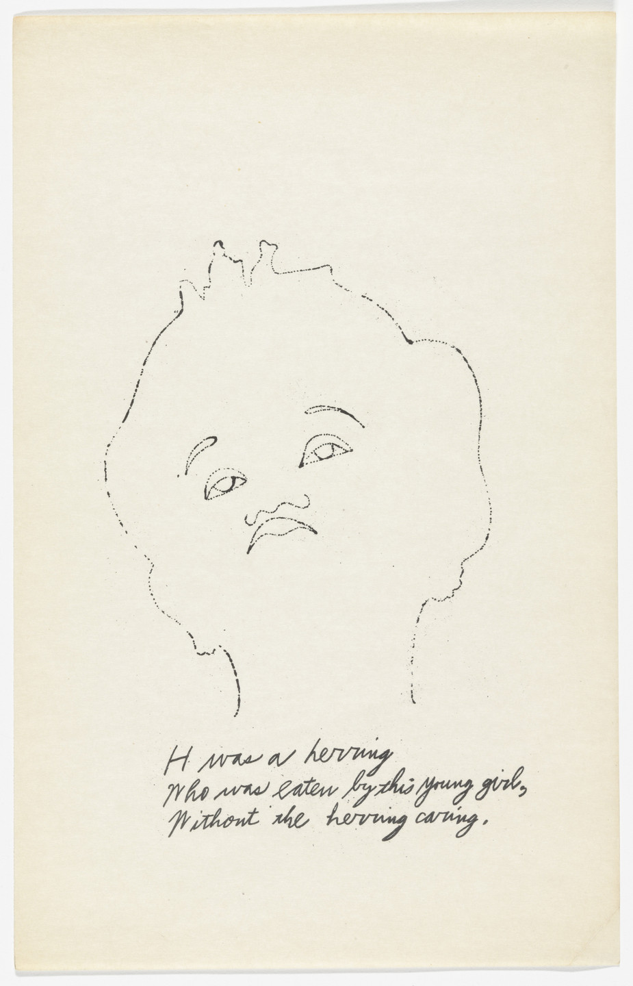 Andy Warhol, Ralph Thomas Ward (Corkie). Untitled from A is an Alphabet. 1953