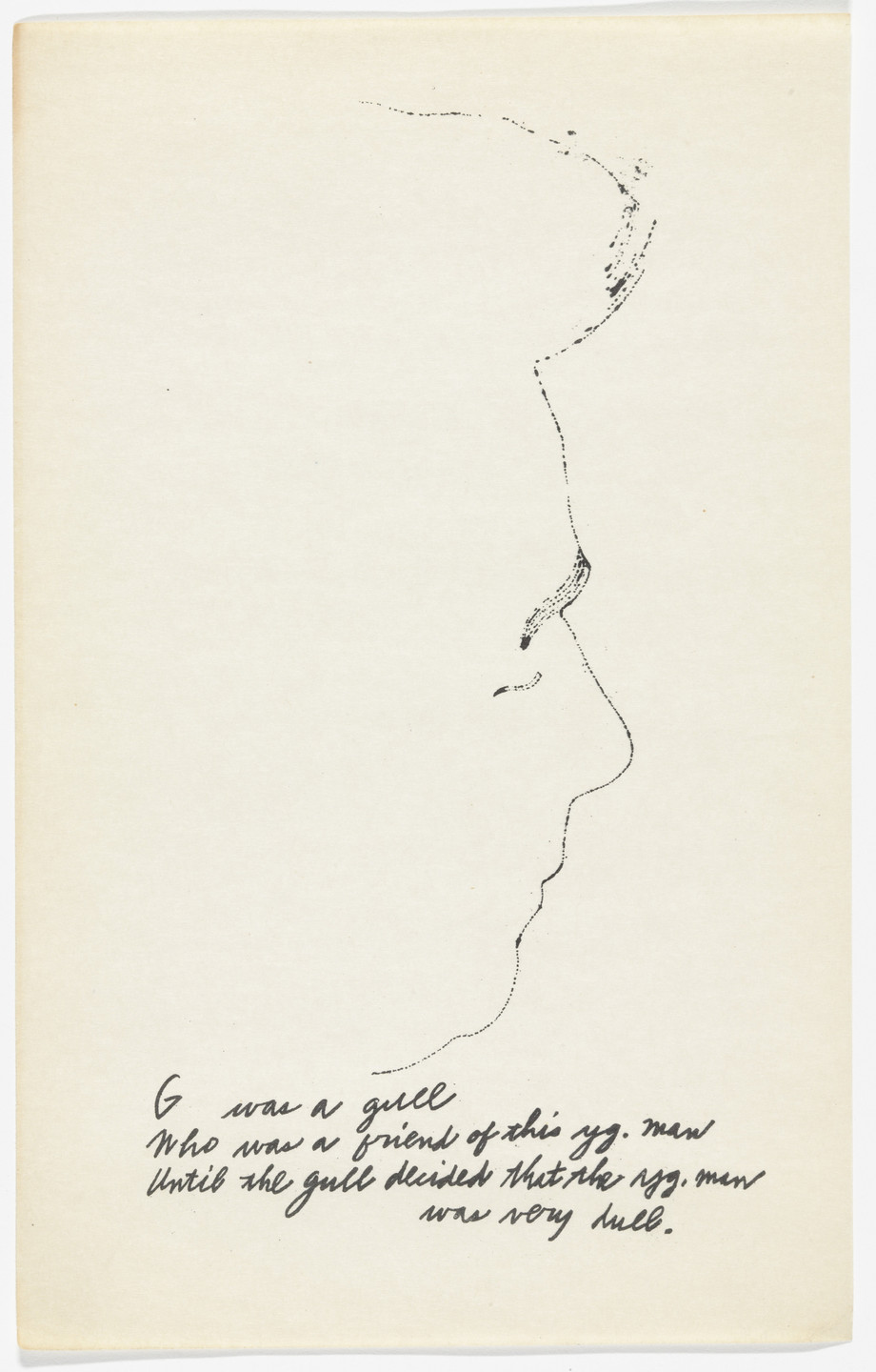 Andy Warhol, Ralph Thomas Ward (Corkie). Untitled from A is an Alphabet. 1953
