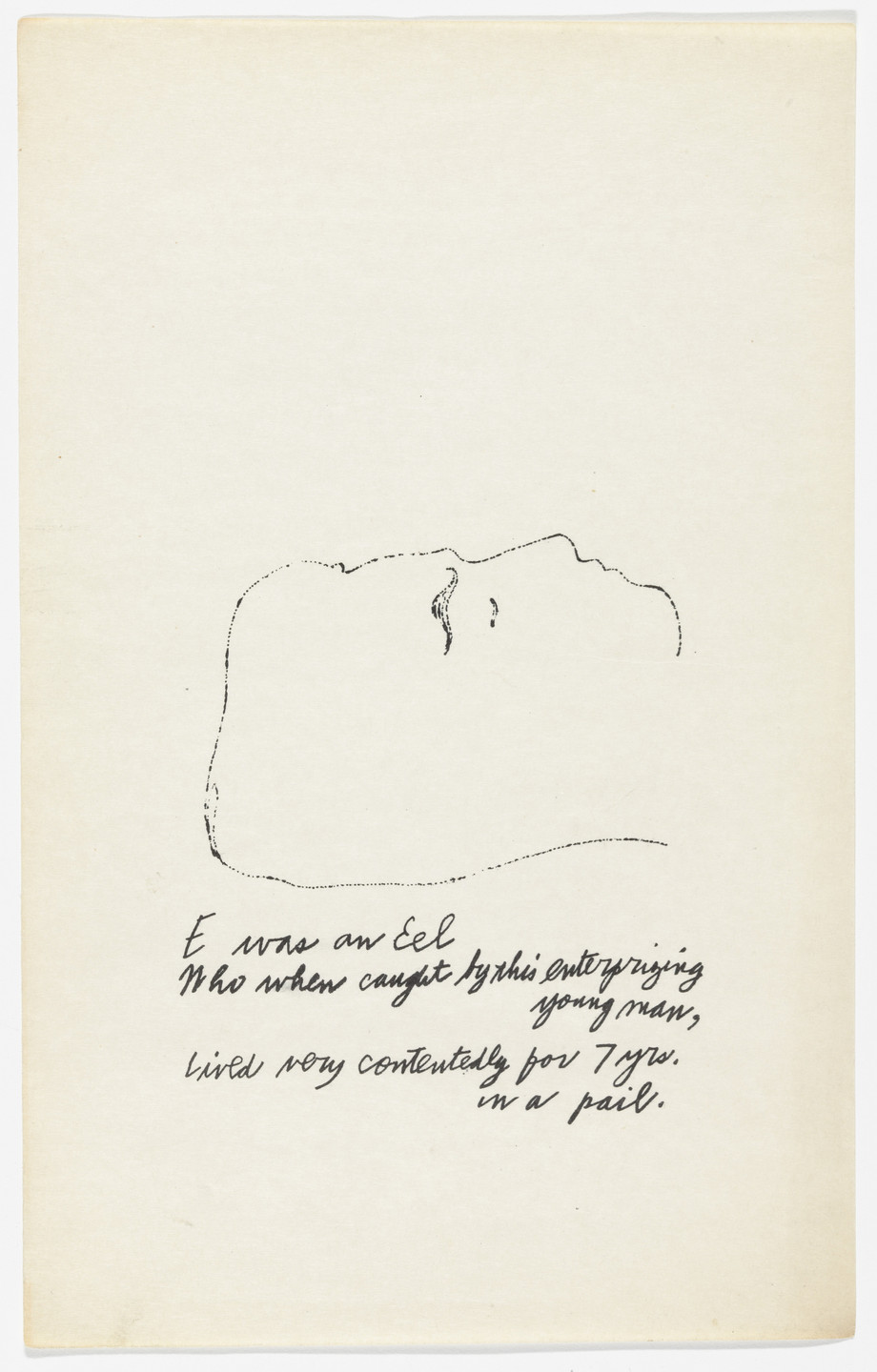 Andy Warhol, Ralph Thomas Ward (Corkie). Untitled from A is an Alphabet. 1953