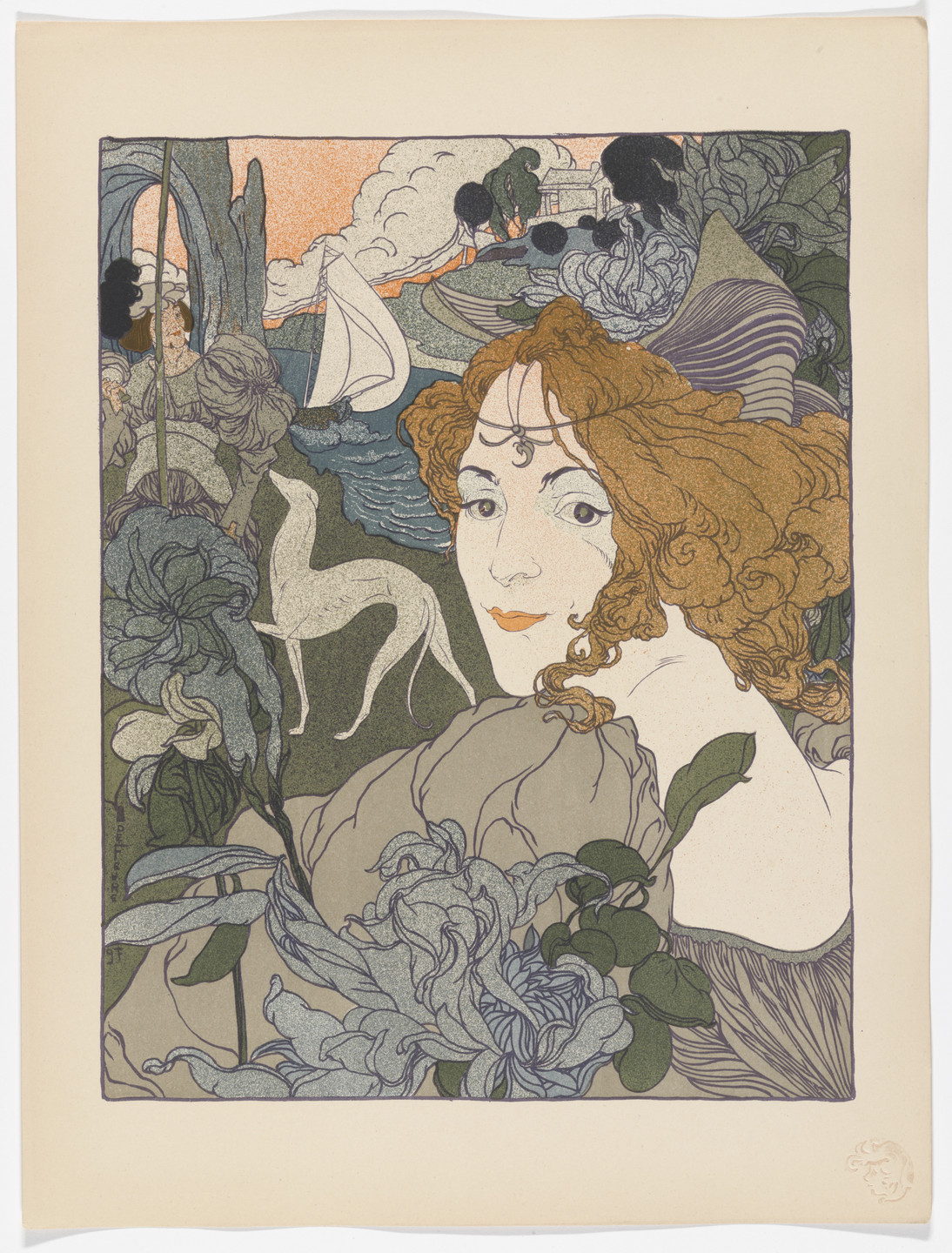 Georges de Feure. Return (Retour) from L&#39;Estampe moderne, no. 2. 1897