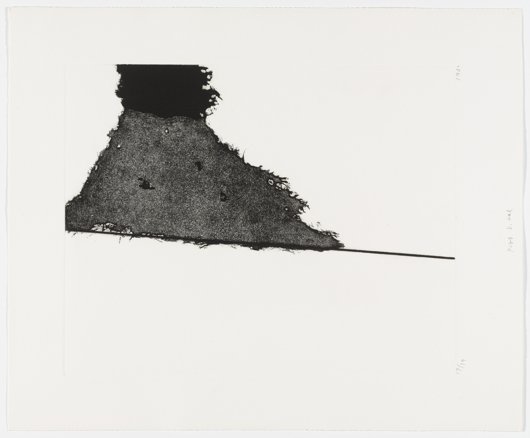 Not Vital. Untitled from the portfolio Notes. 1986
