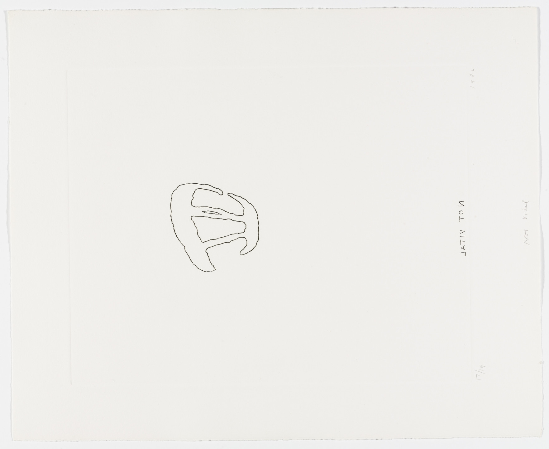 Not Vital. Untitled from the portfolio Notes. 1986