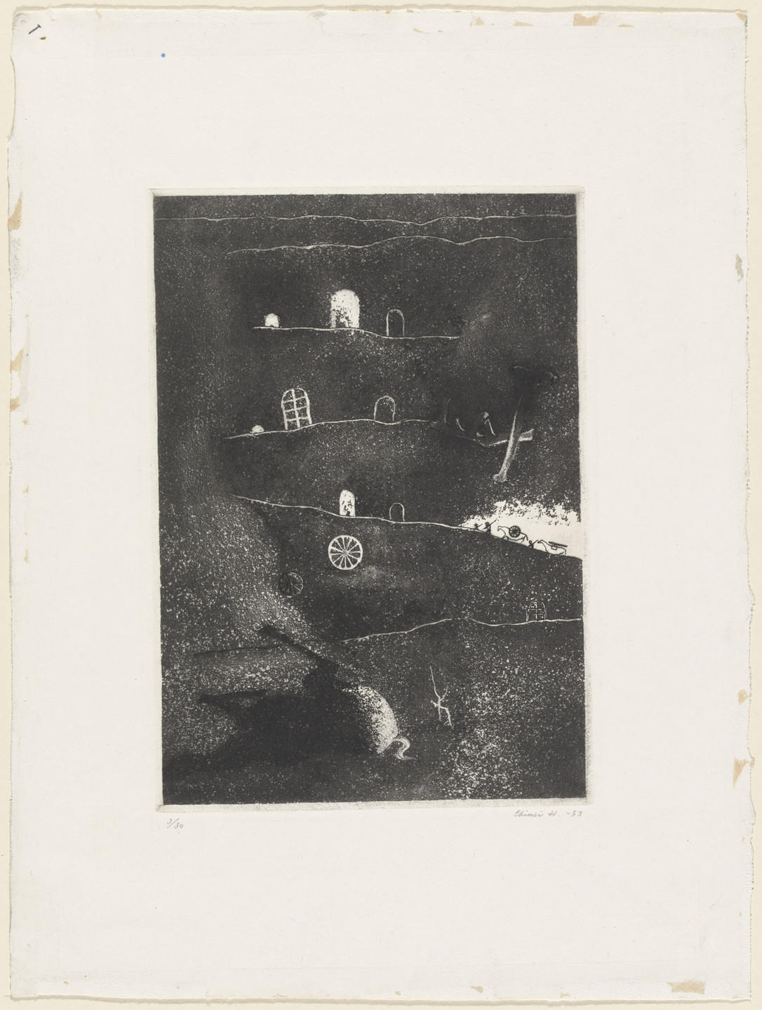 Chimei Hamada. Artillery Corps Going Across Mountains from the series Elegy for a New Conscript. 1953