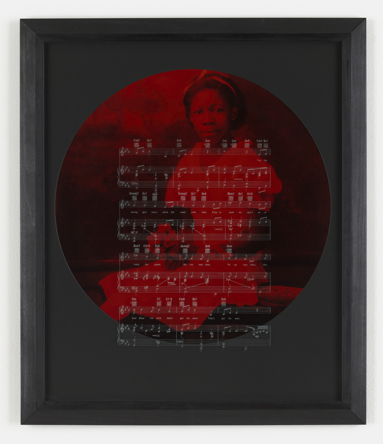Carrie Mae Weems. (Musical Score to &#34;God Bless the Child&#34;). 1995-96