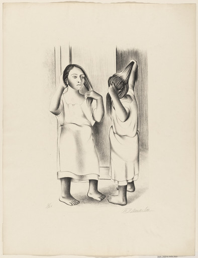 Girls of Campeche Combing Themselves (Muchachas campechanas peinándose)