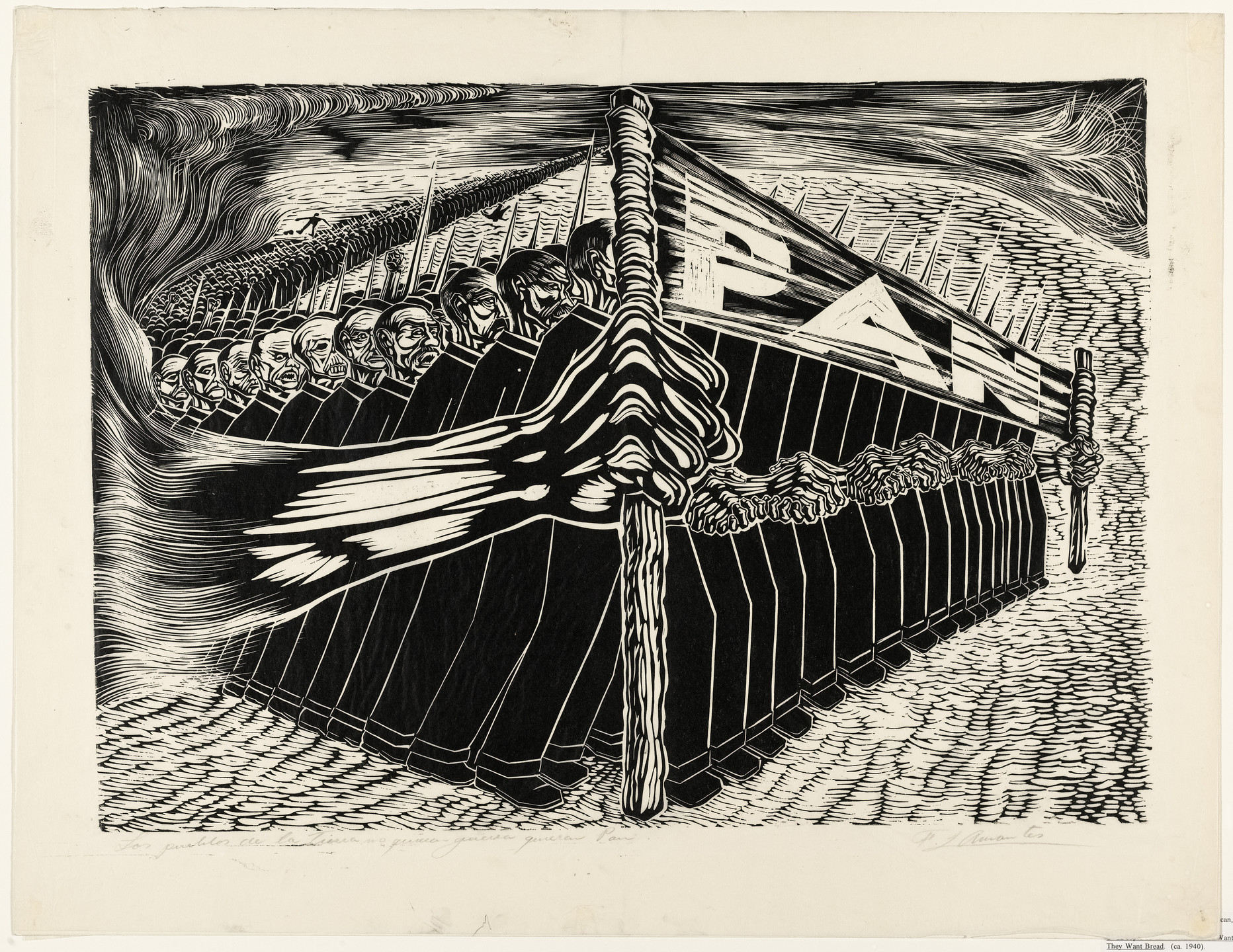 Francisco Dosamantes. The People of the World Do Not Want War; They Want Bread (Los pueblos de la tierra no quieren guerra quieren pan). 1954