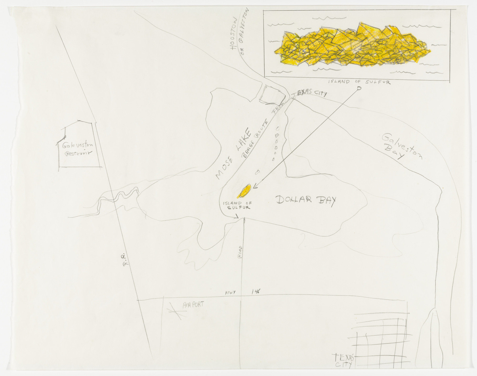 Robert Smithson. Island of Sulfur (Dollar Bay)