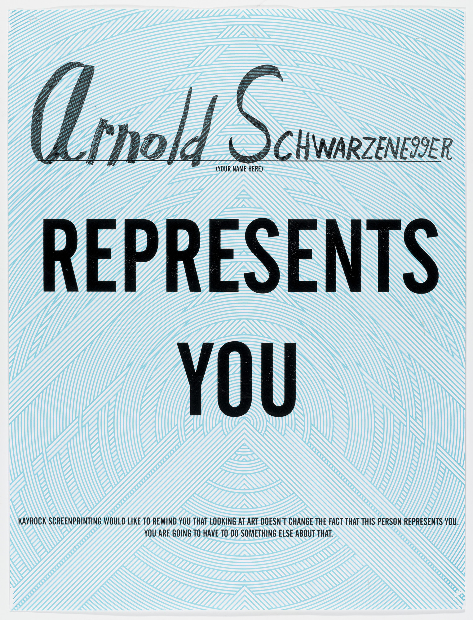 Kayrock and Wolfy. "Arnold Schwarzenegger Represents You"