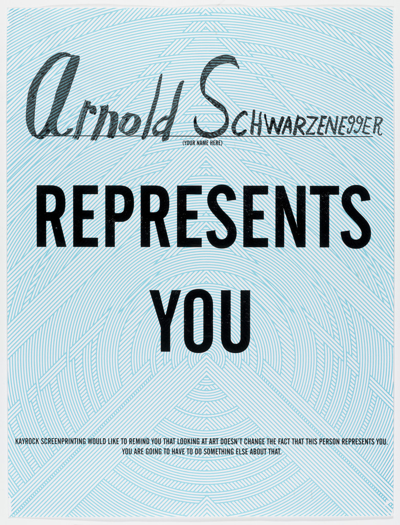 "Arnold Schwarzenegger Represents You"