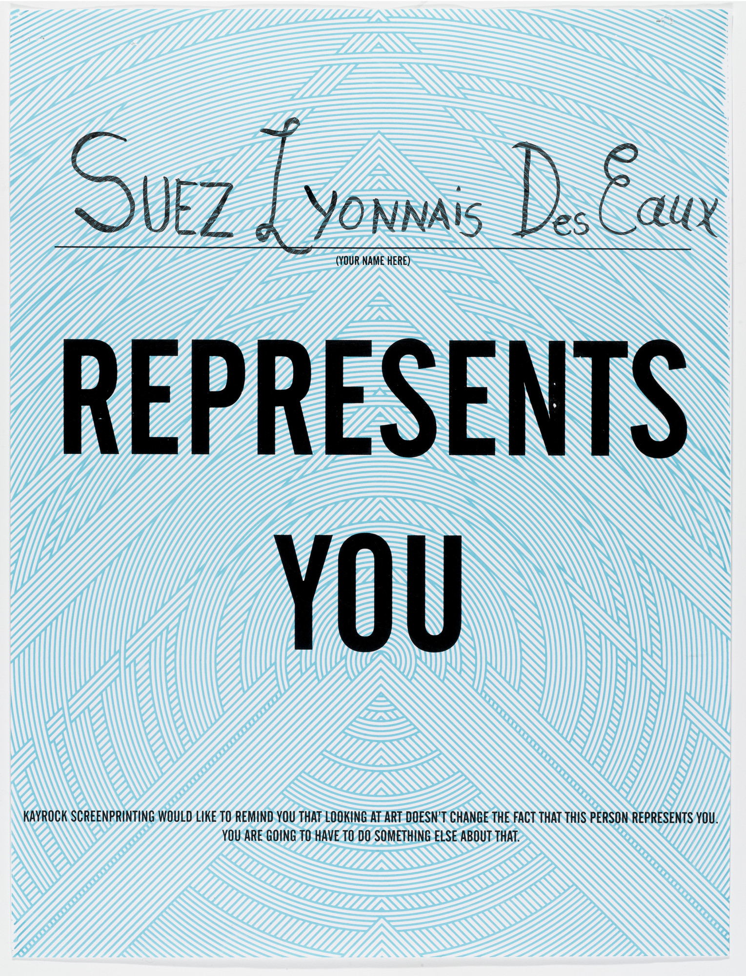 Kayrock and Wolfy. "Suez Lyonnais Des Eaux Represents You"