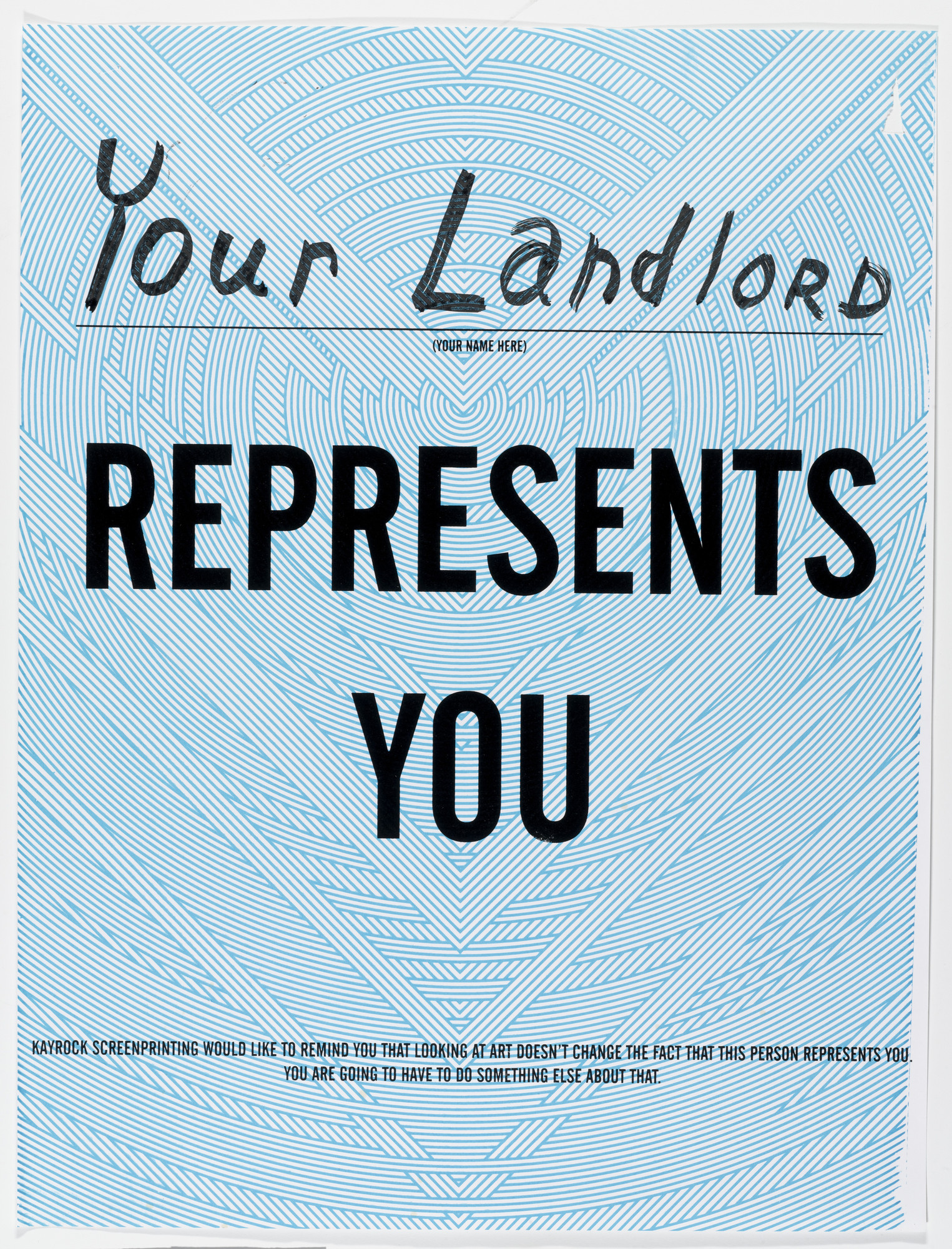 Kayrock and Wolfy. "Your Landlord Represents You"