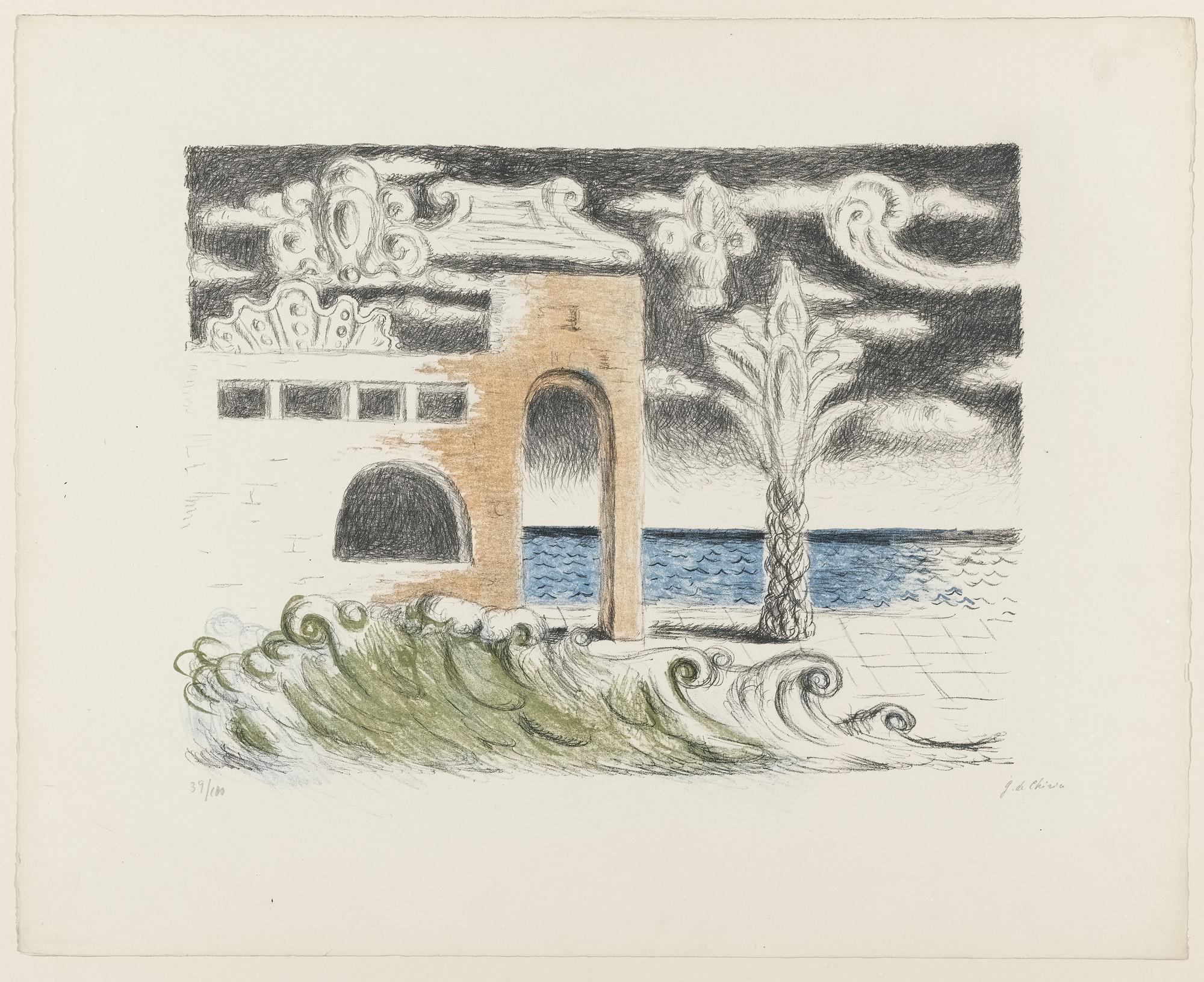 Giorgio de Chirico. Villa by the Sea (Villa Sul Mare) from Metamorphosis