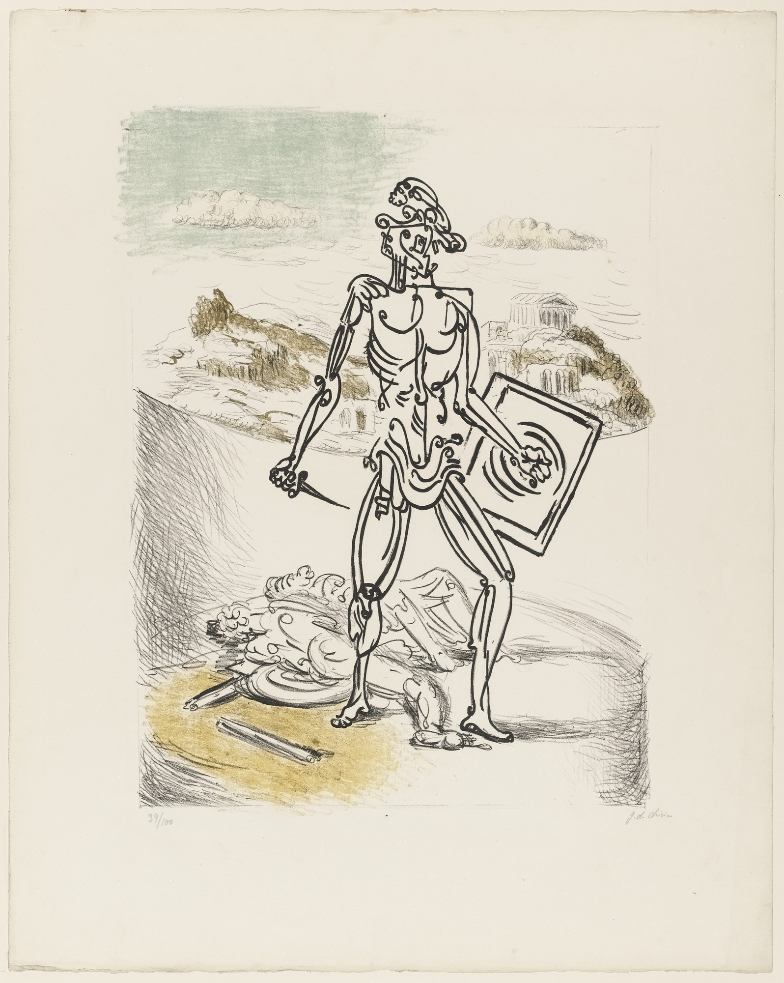 Giorgio de Chirico. Gladiator (Gladiatore) from Metamorphosis