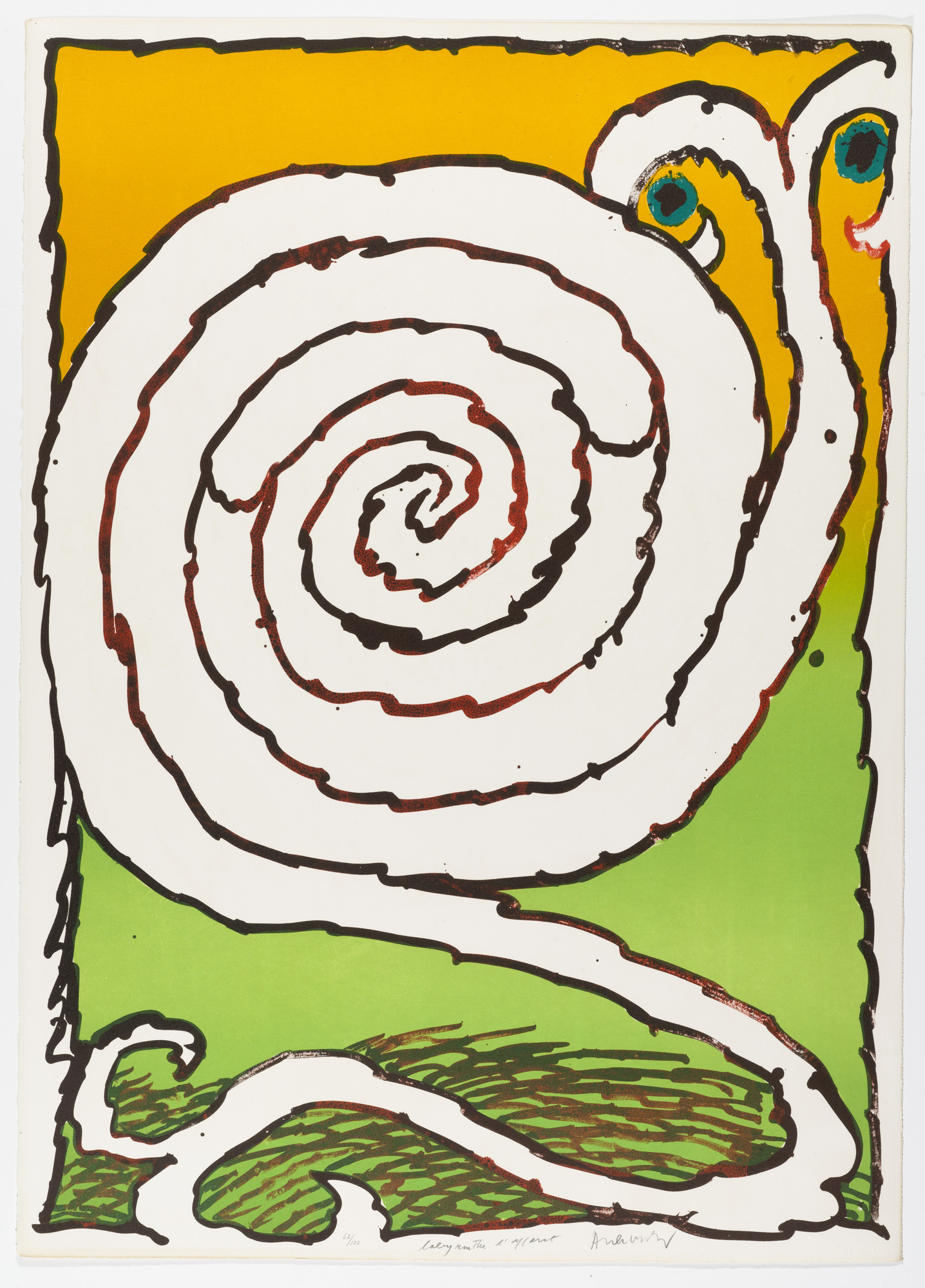 Pierre Alechinsky. Plate II from the portfolio Ceremonial Labyrinths (Labyrinthes d'apparat)