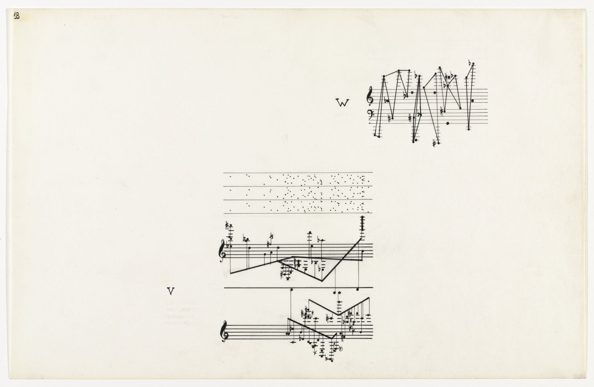 John Cage. Page 18, Solo for Piano, from Concert for Piano and Orchestra. 1958