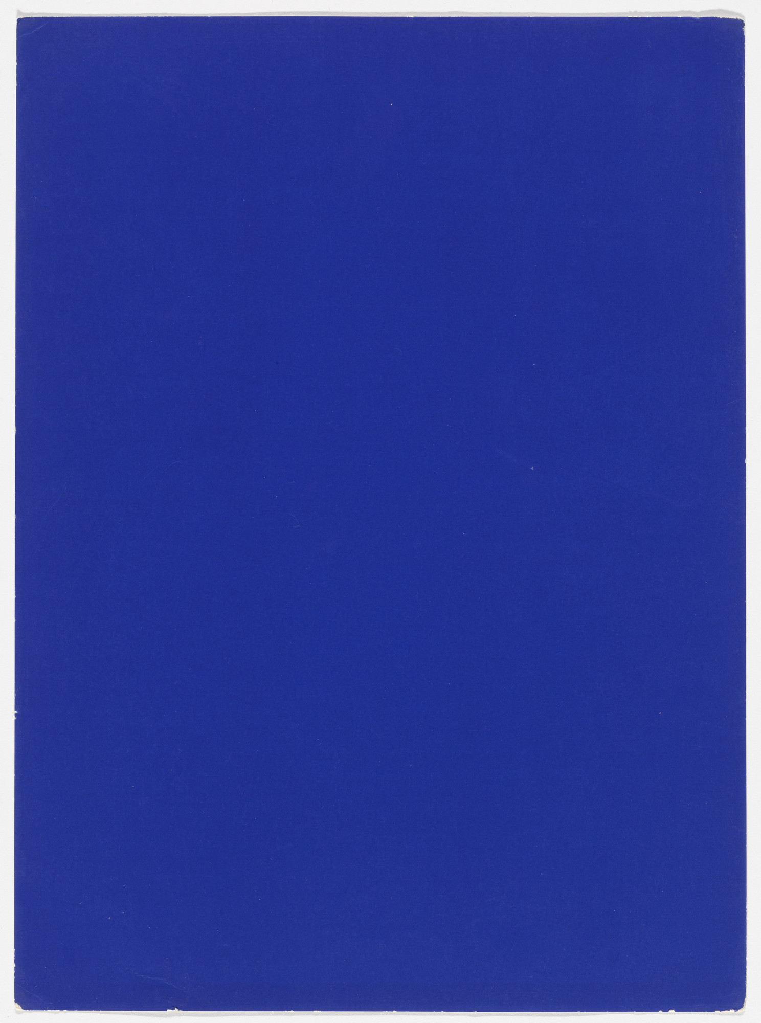 Yves Klein. Plate from Monochrome und Feuer
