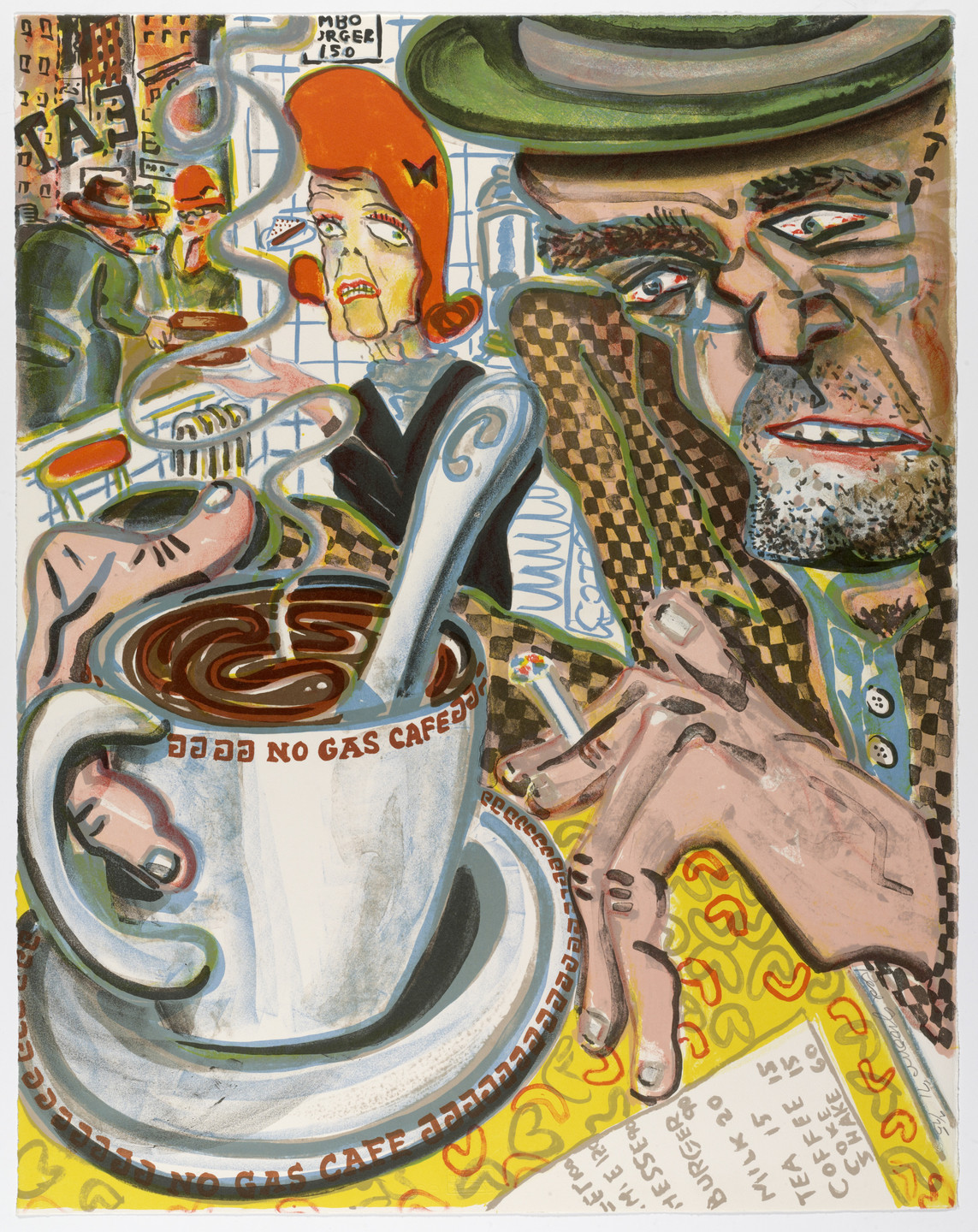 Red Grooms. No Gas Café from No Gas. 1971
