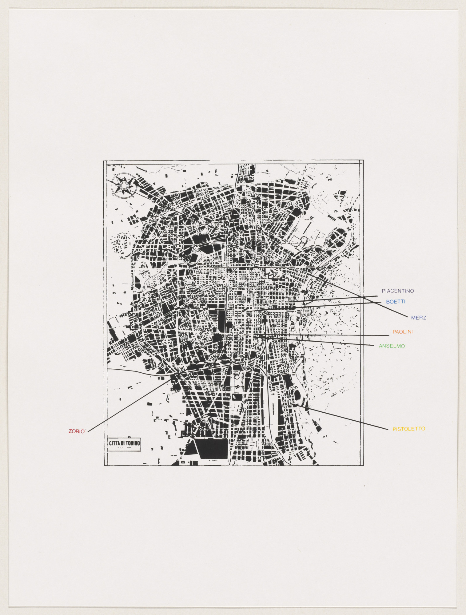 Alighiero Boetti. Citta' di Torino from Insicuro Noncurante