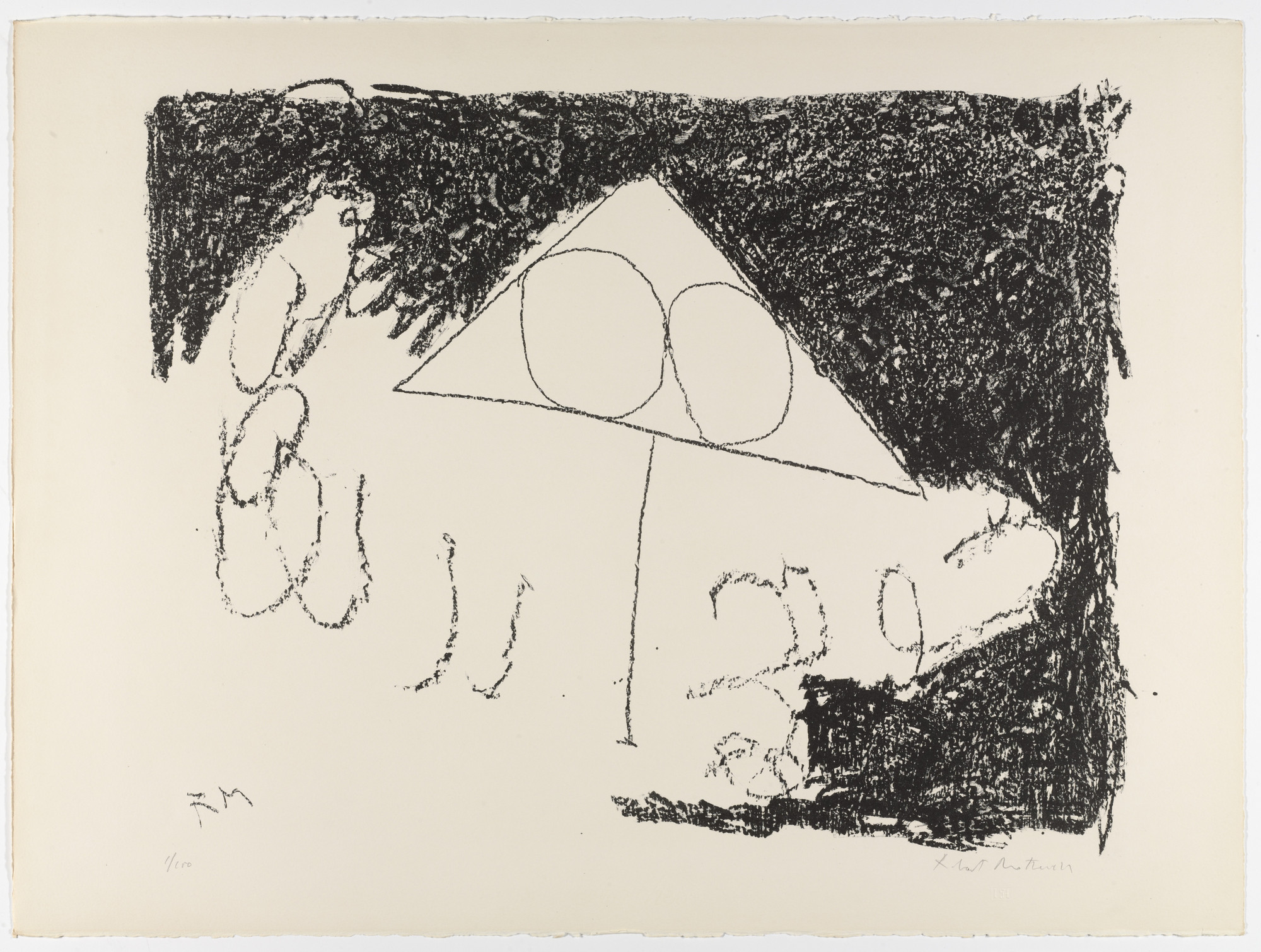Robert Motherwell. Untitled from The Madrid Suite