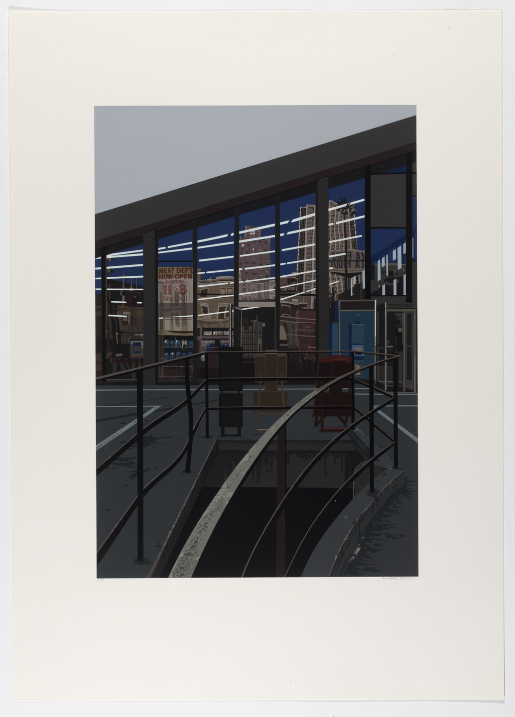 Richard Estes. Untitled from the portfolio Urban Landscapes No. 2. (1979)